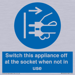 Switch this appliance off at the socket when not in use